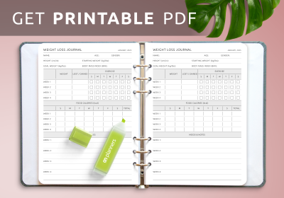 monthly weight loss journal