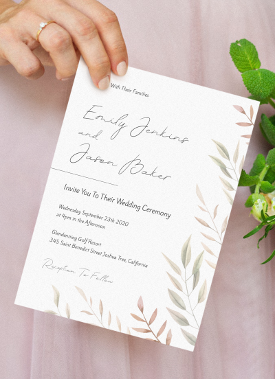 Download Willow Branch Fall Wedding Invitation - Printable PDF