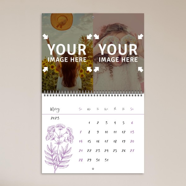 Download Field Flowers Photo Calendar - Printable PDF