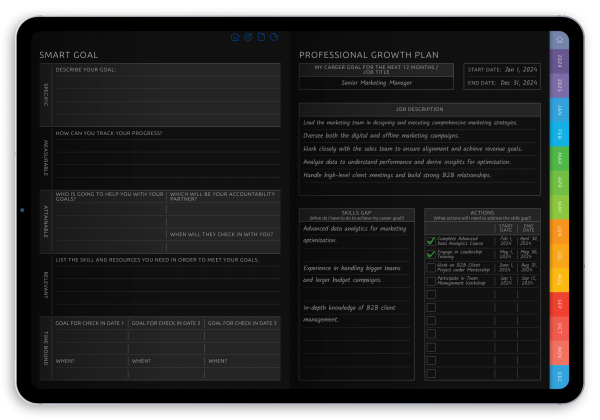 Download Digital Goal Planner PDF for GoodNotes, iPad