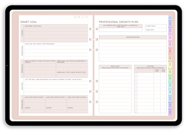 Download Digital Goal Planner PDF for GoodNotes, iPad