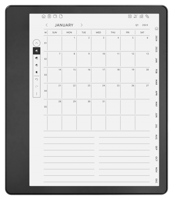 Kindle Scribe Calendar 20252030 5Year Hyperlinked PDF