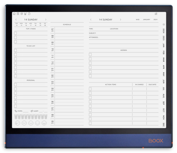 Download Meeting Notes Hyperlinked PDF for BOOX Note Air