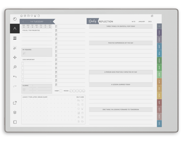 Download ADHD Planner for reMarkable (Hyperlinked PDF)