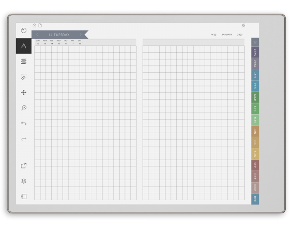 Daily Notes Graph Journal for reMarkable - Get Customizable PDF