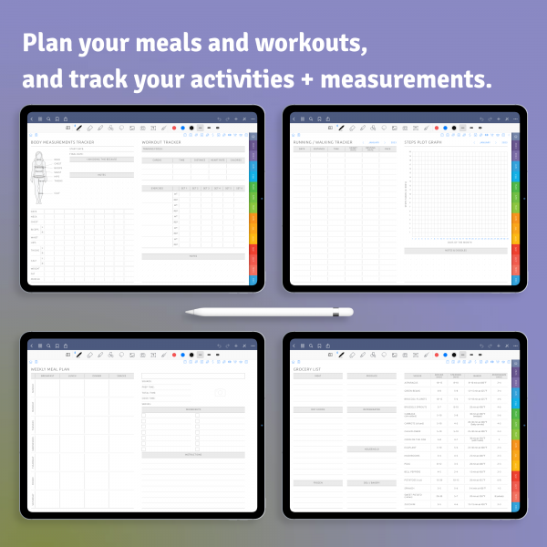 Download Digital Wellness Planner PDF for GoodNotes, iPad