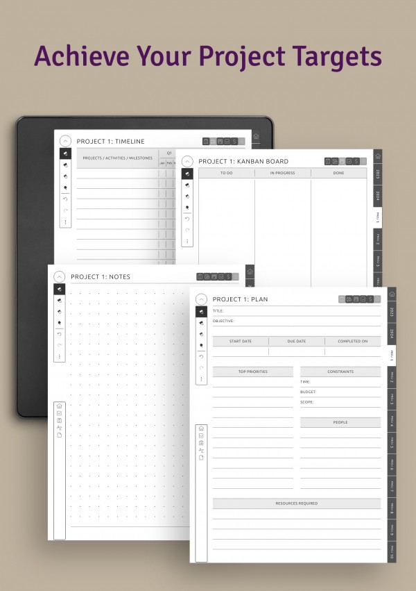 Kindle Scribe Meeting Notes – Customizable & Hyperlinked