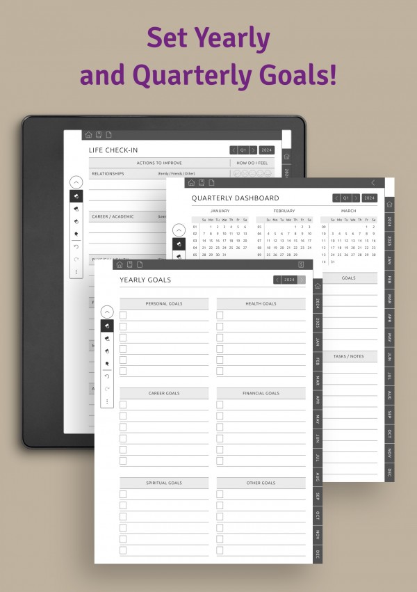 Download Teacher Planner for Kindle Scribe Hyperlinked PDF