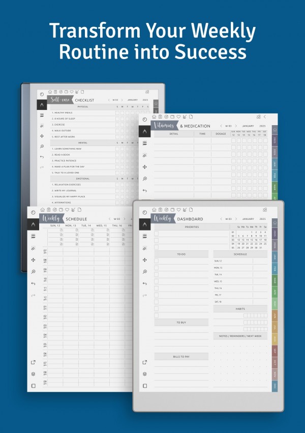 Download ADHD Planner for reMarkable (Hyperlinked PDF)
