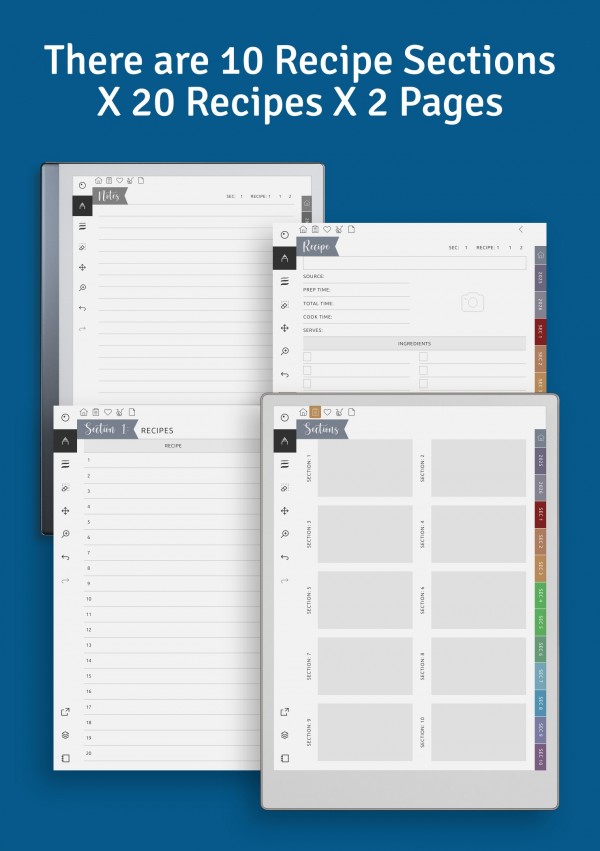 Meal Planner for reMarkable 2 / Paper Pro - Download PDF