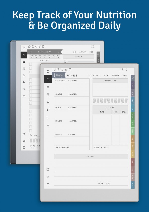 Meal Planner for reMarkable 2 / Paper Pro Download PDF