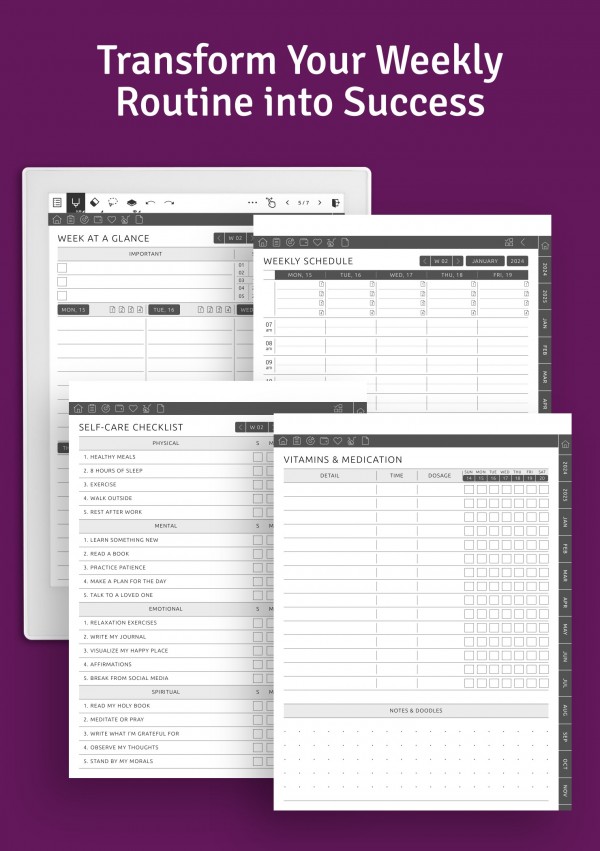 Download Supernote ADHD Planner Hyperlinked PDF