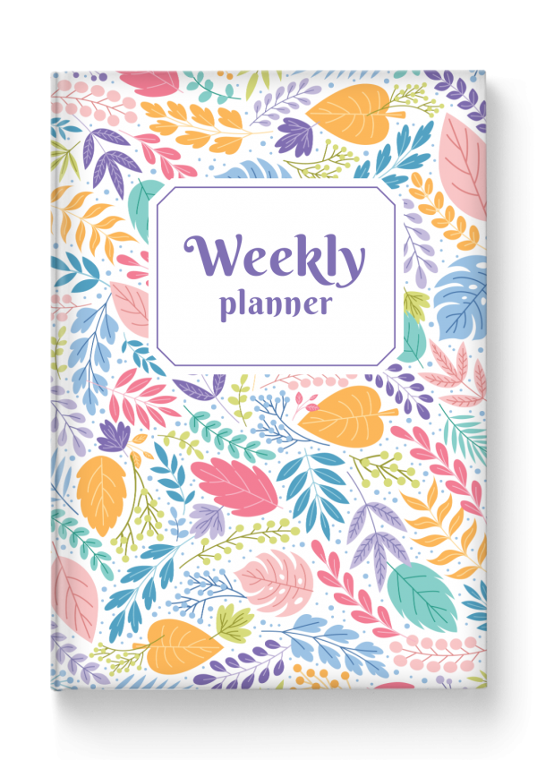 Download Weekly Planner Hardcover - Floral Style - Printable PDF