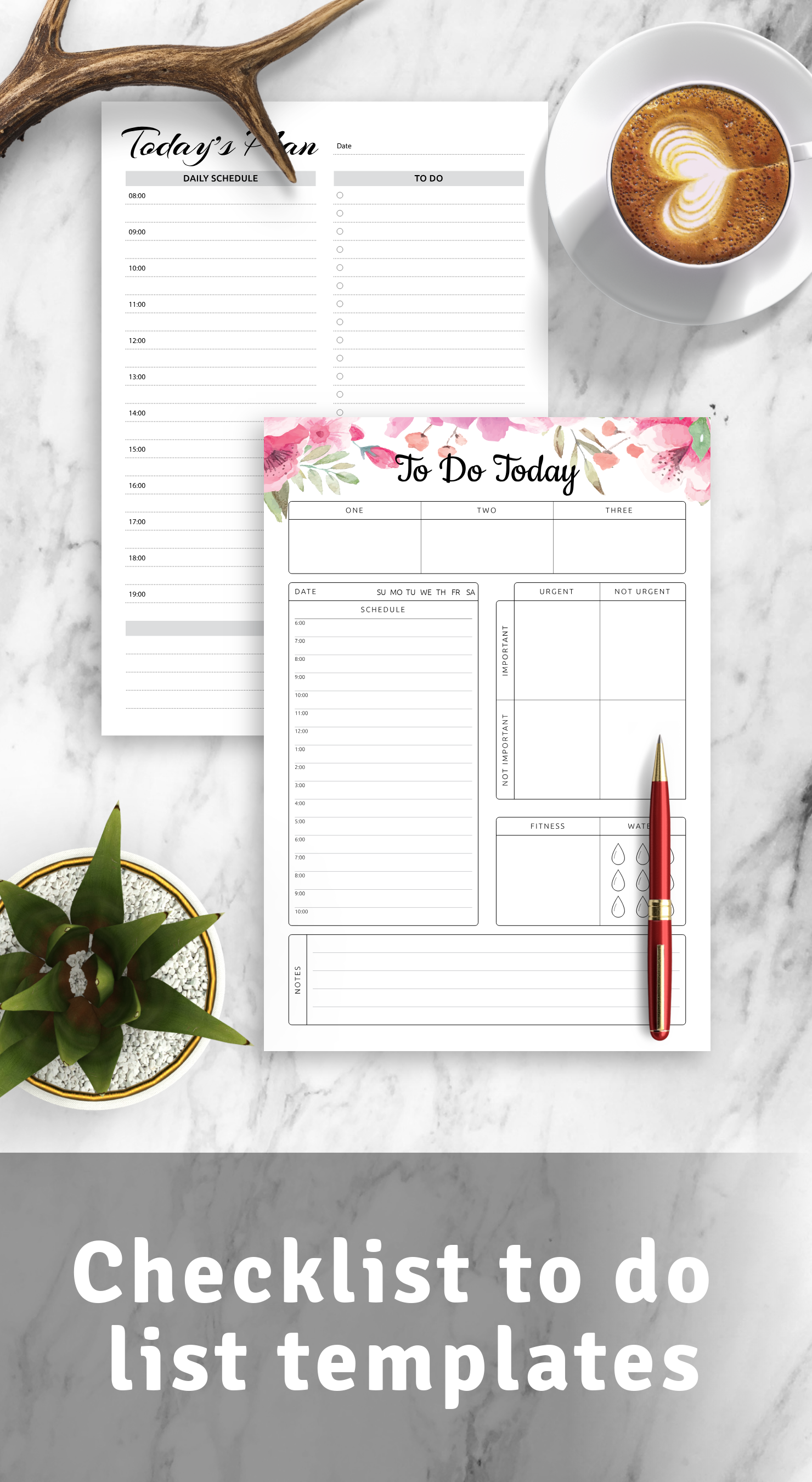 Get checklist to do list templates PDF
