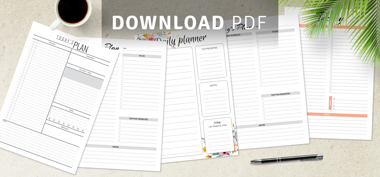Download daily schedule calendar templates