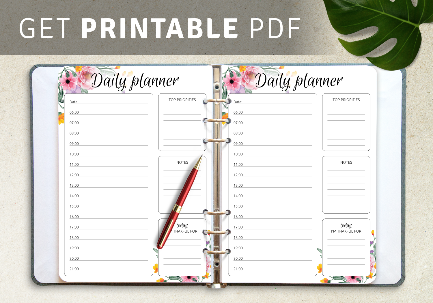 Best daily schedule calendar templates PDF