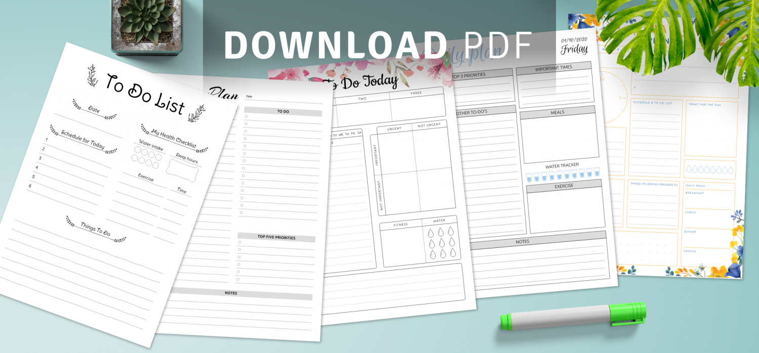 Download Daily ToDo List Templates