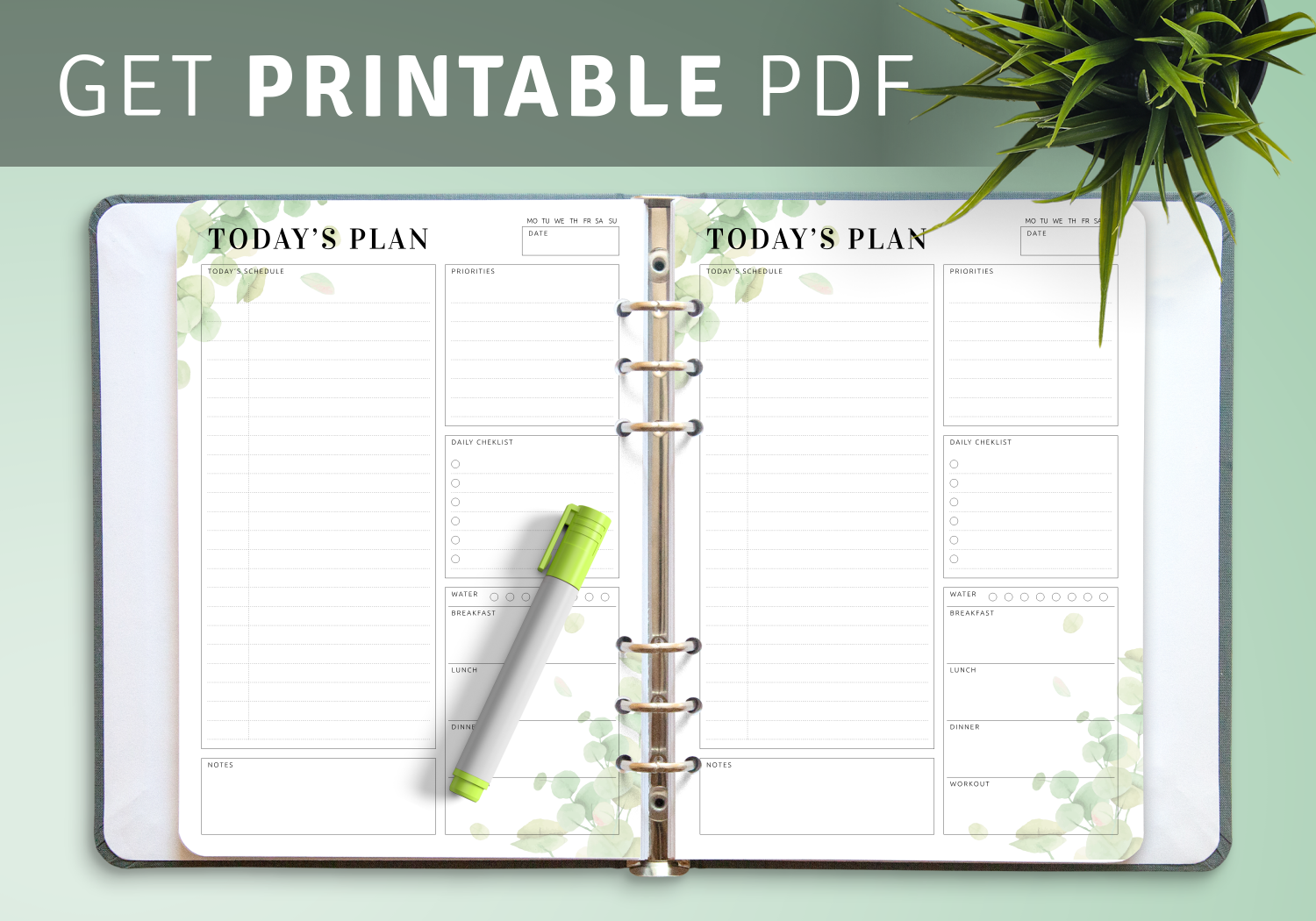 Download dated daily planner templates