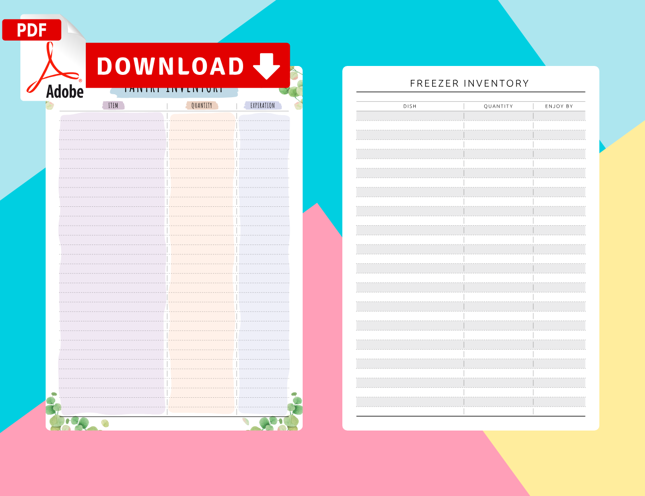 Download Food Inventory Templates