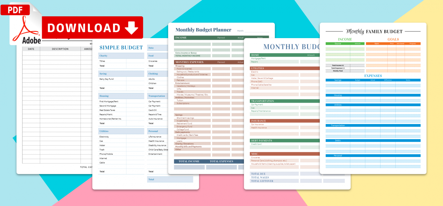 Download Printable Budget Templates Now