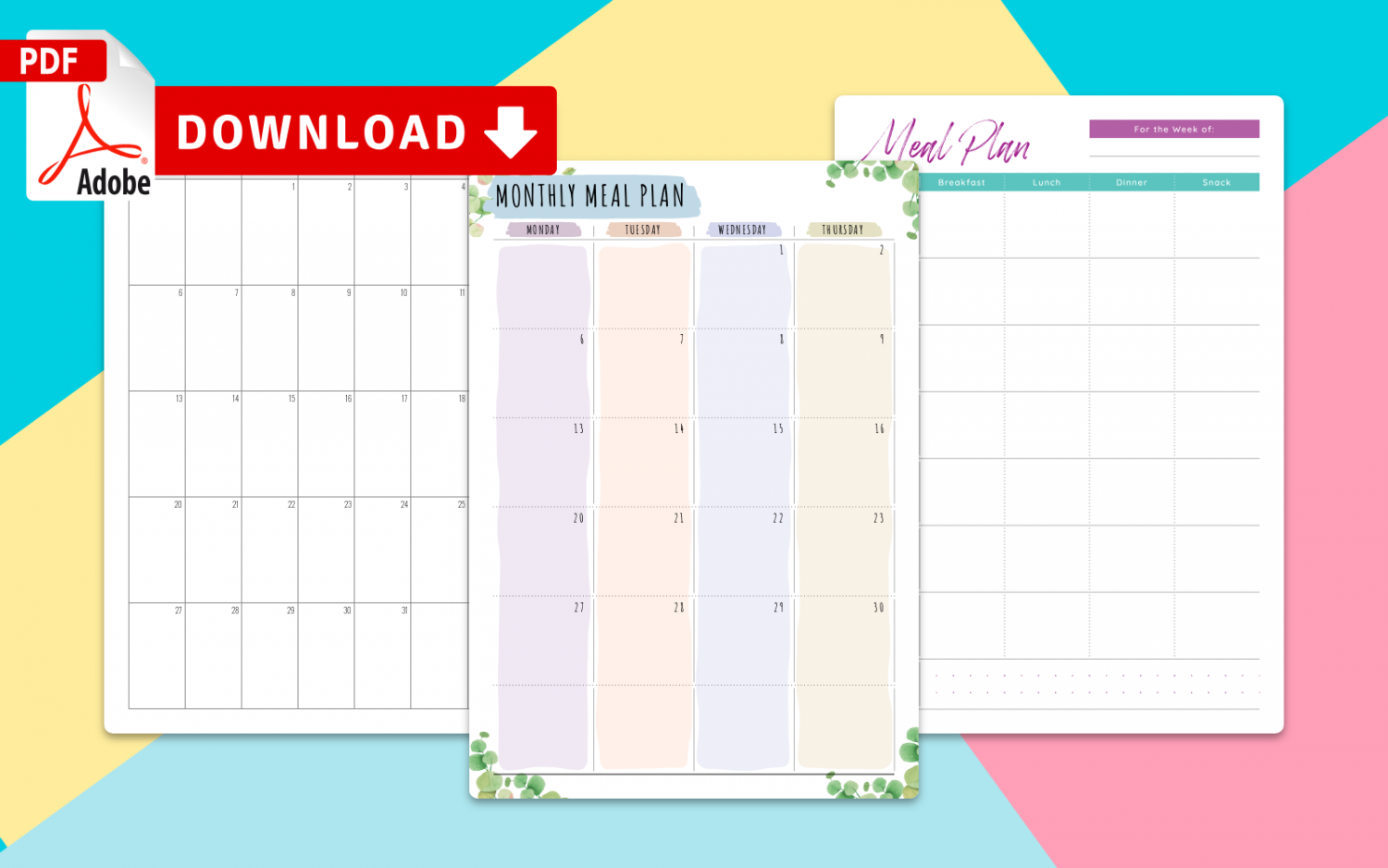 Meal Planner Templates PDF