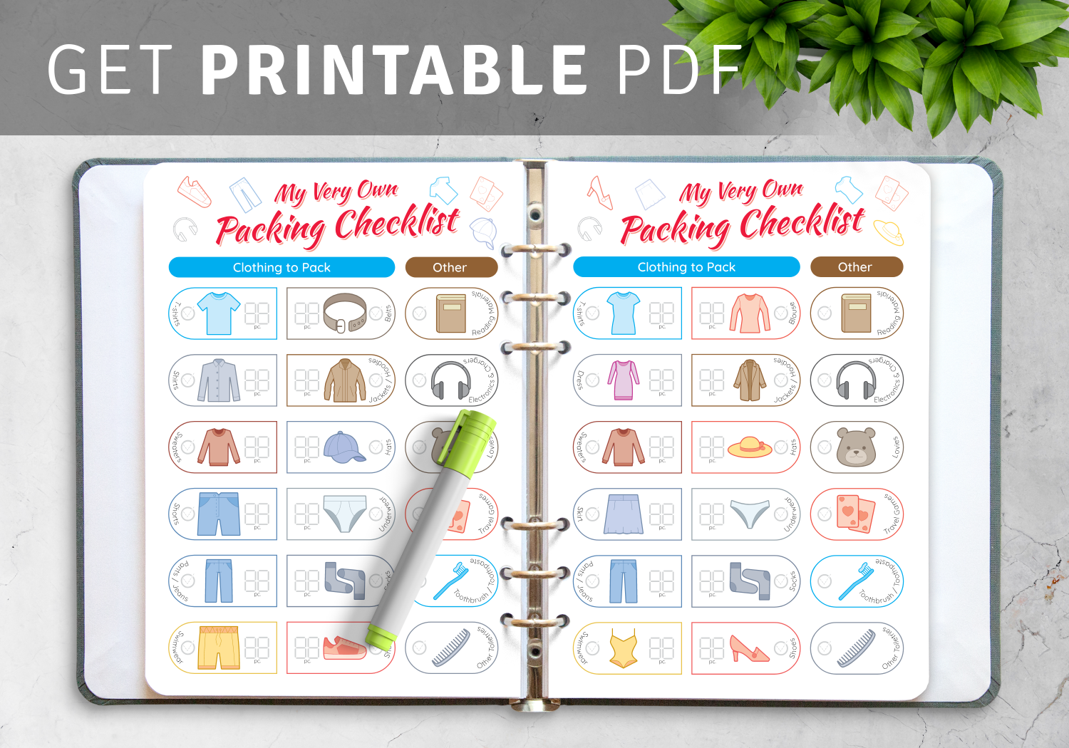 Printable Packing List Templates Download PDF