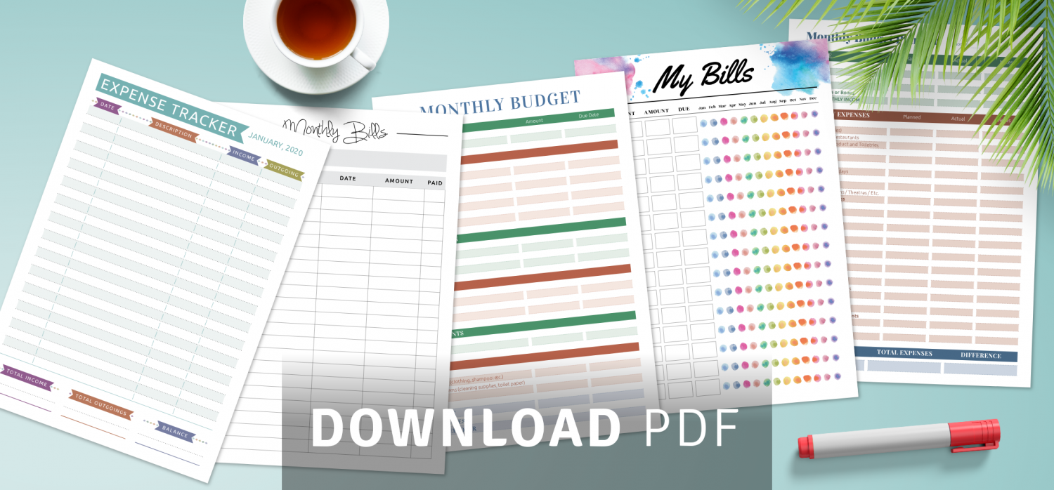 Personal Budget Planner Templates
