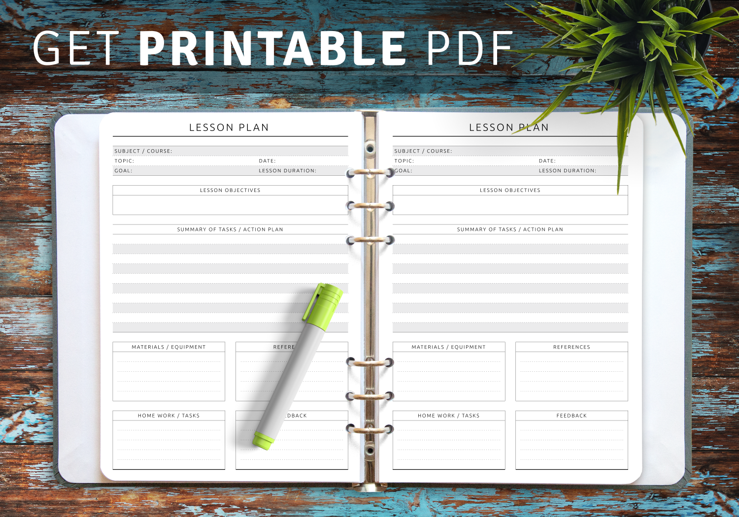 Personalized teacher planners - Download PDF