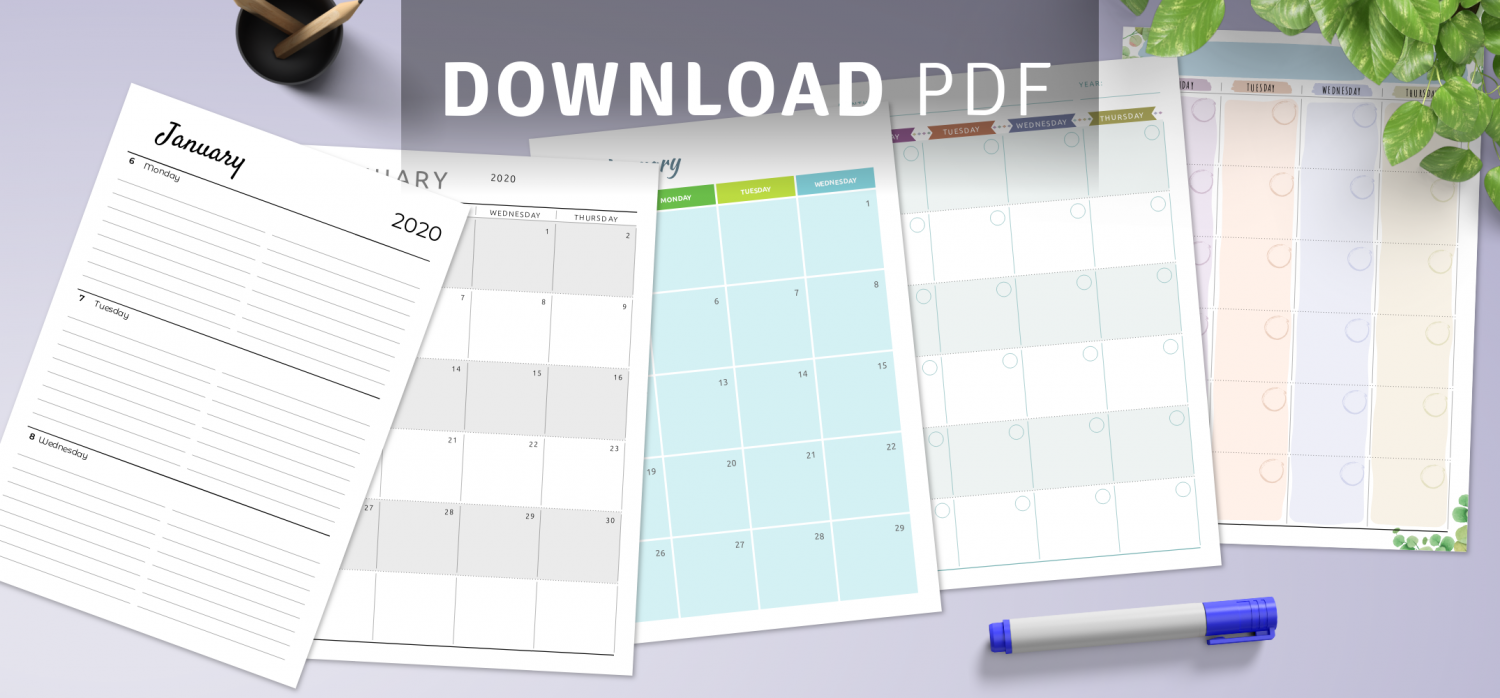 Download planner printable A5 templates