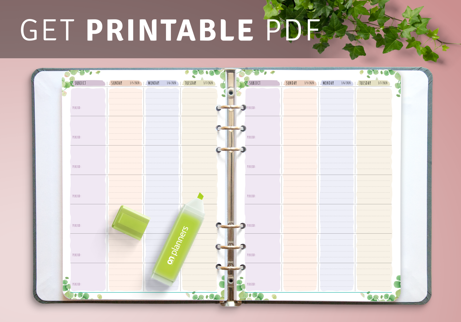 Free Printable Teacher Planner