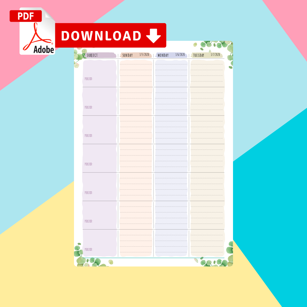 Free Printable Teacher Planner Pdf