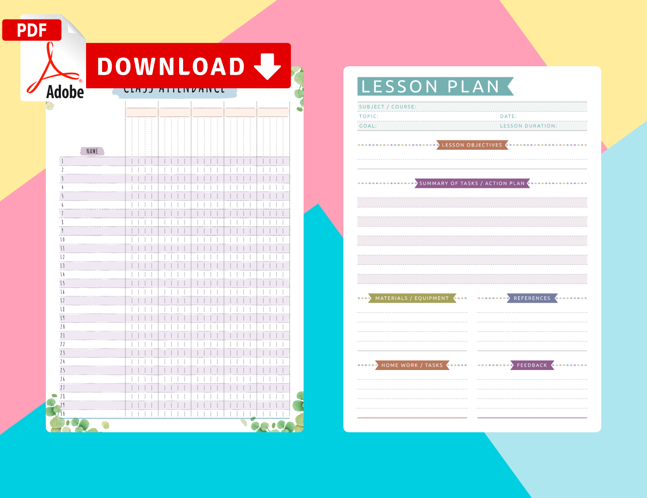 Teacher Yearly Planner Template