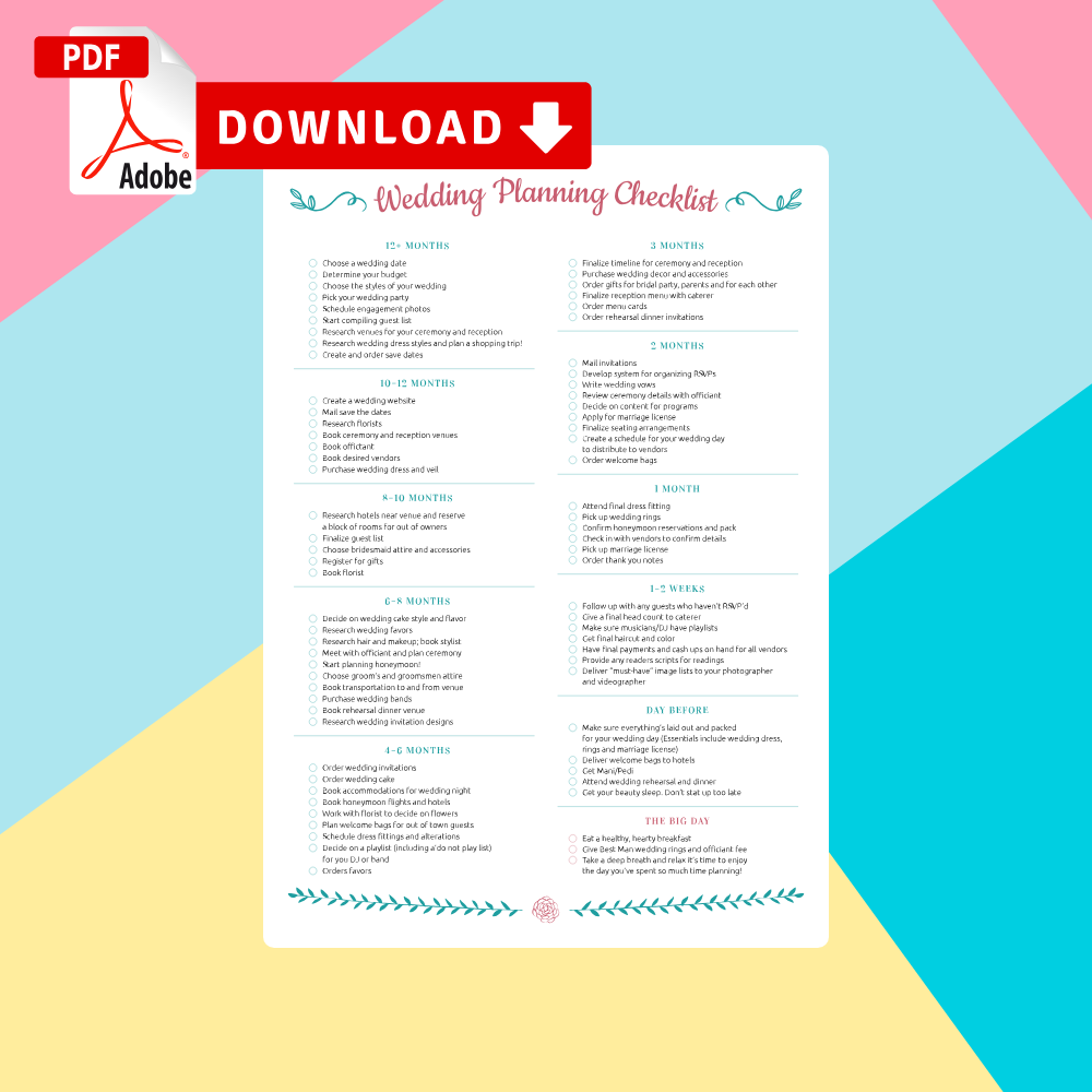Download Wedding Planner Checklist PDF