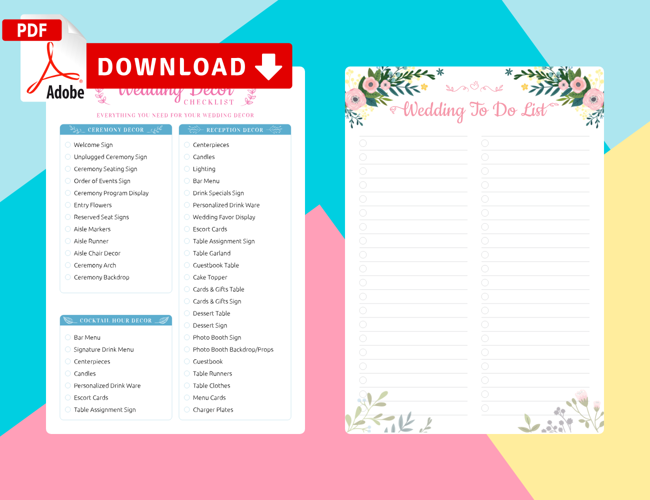 Wedding Planner Checklist PDF Download PDF