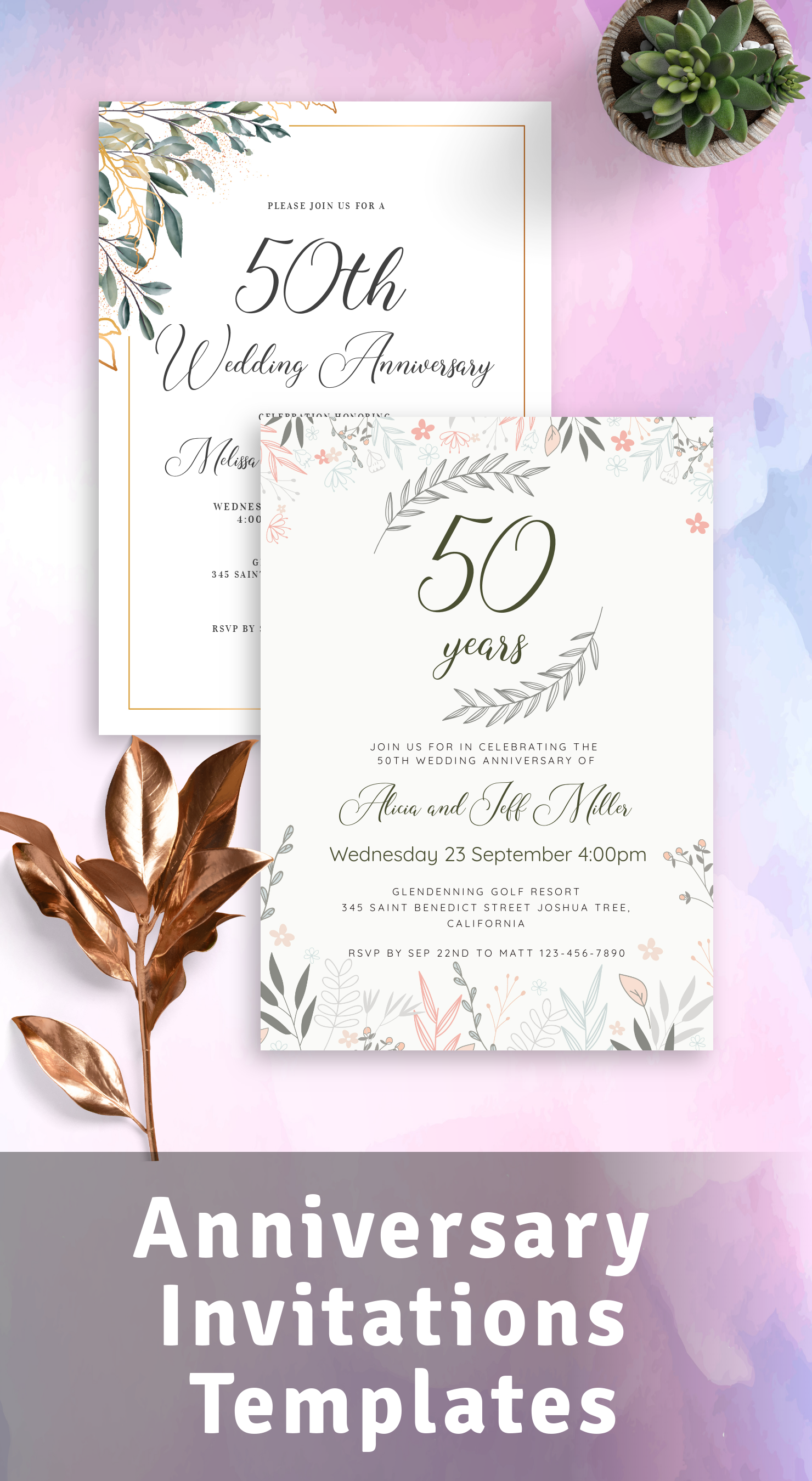 Anniversary Invitations Download PDF or Buy prints