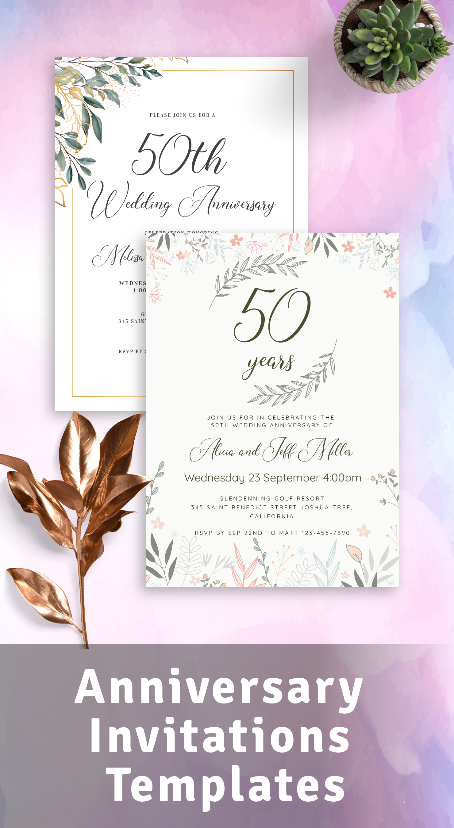 10 25th Anniversary Invitations Templates Template Monster