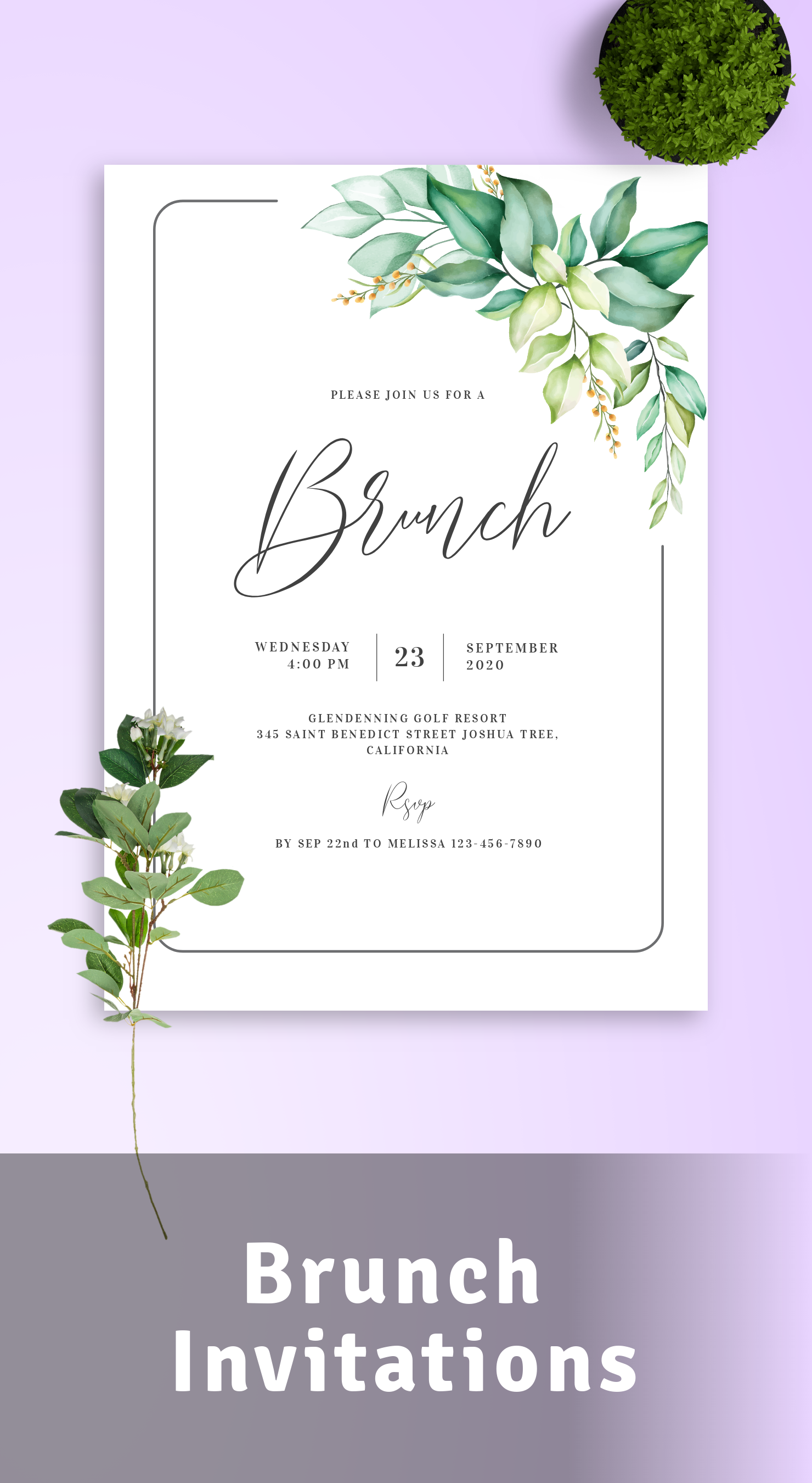 Brunch Invitations PDF or Prints