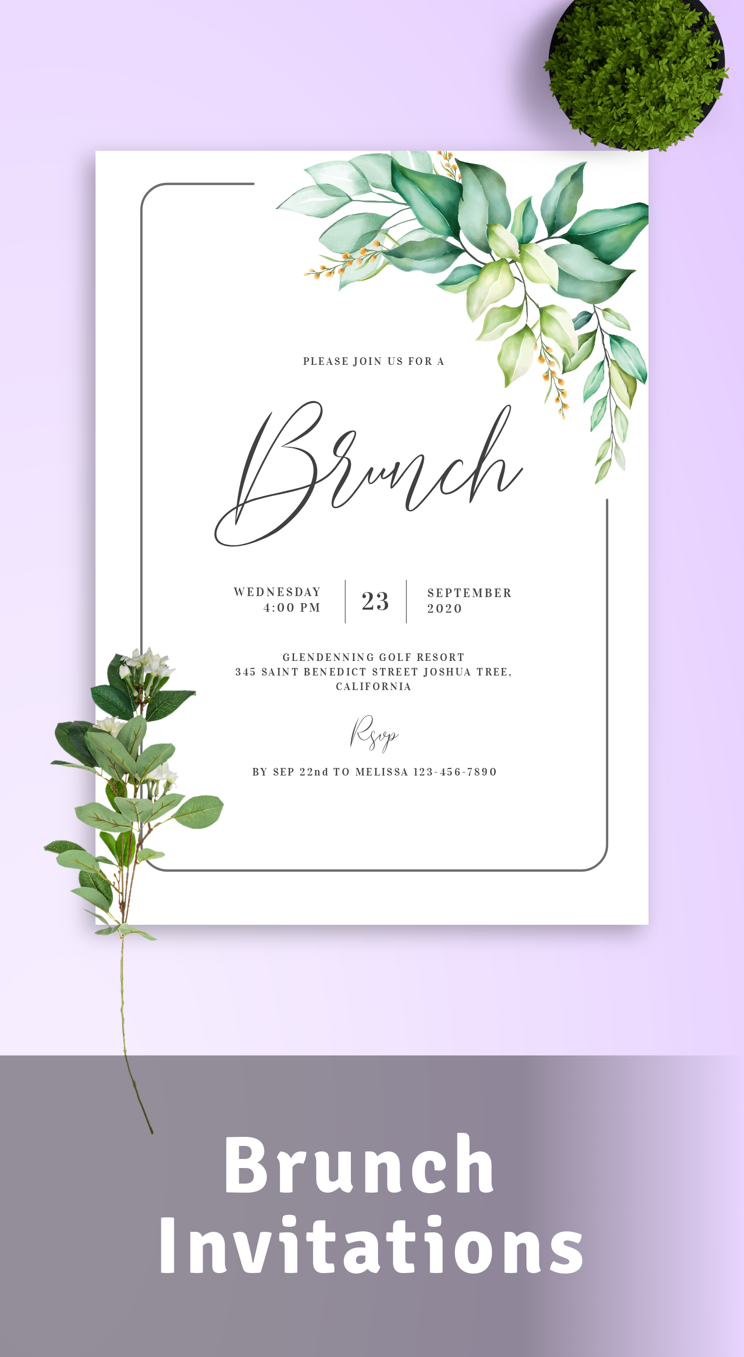 Brunch Invitations Download Or Order Printed