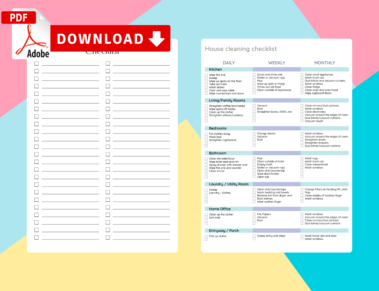 Checklist Templates - Download Printable PDF Throughout Blank Checklist Template Word