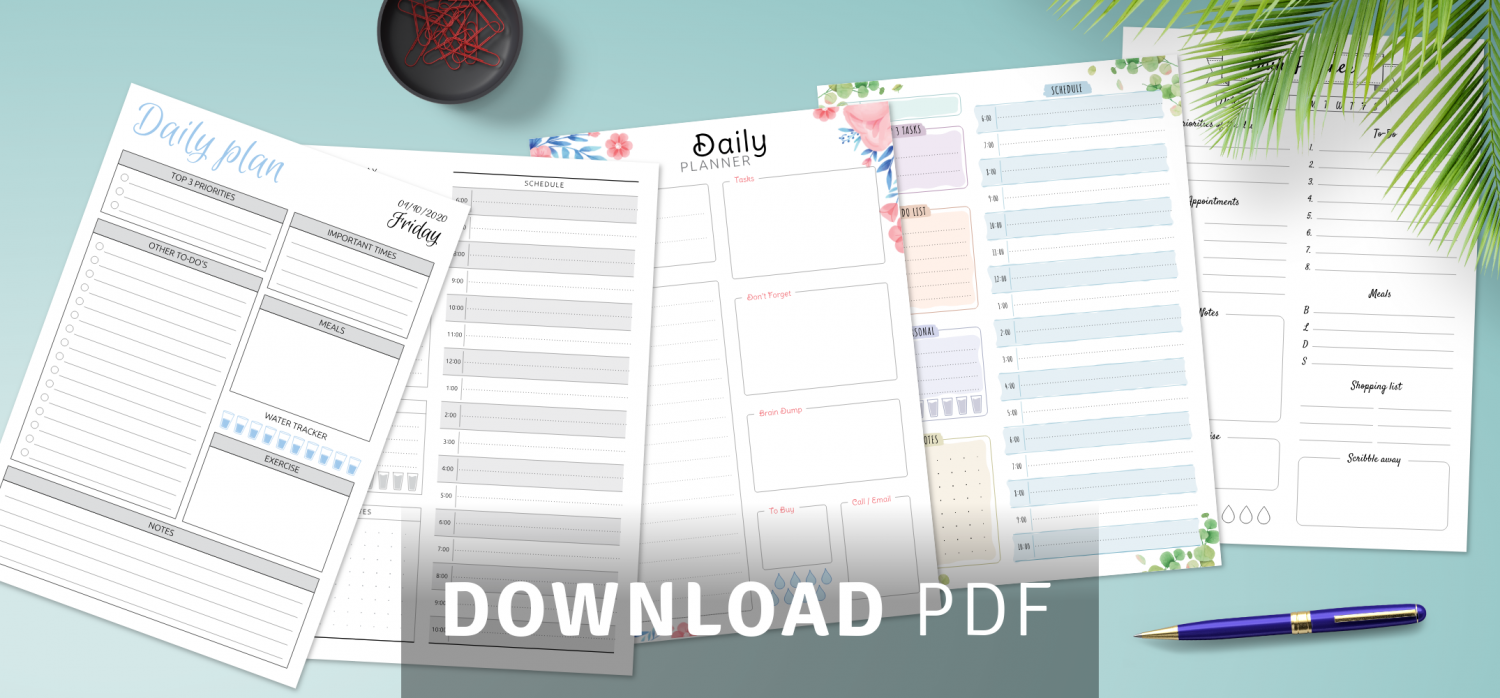 Download Daily Planner Templates Printable