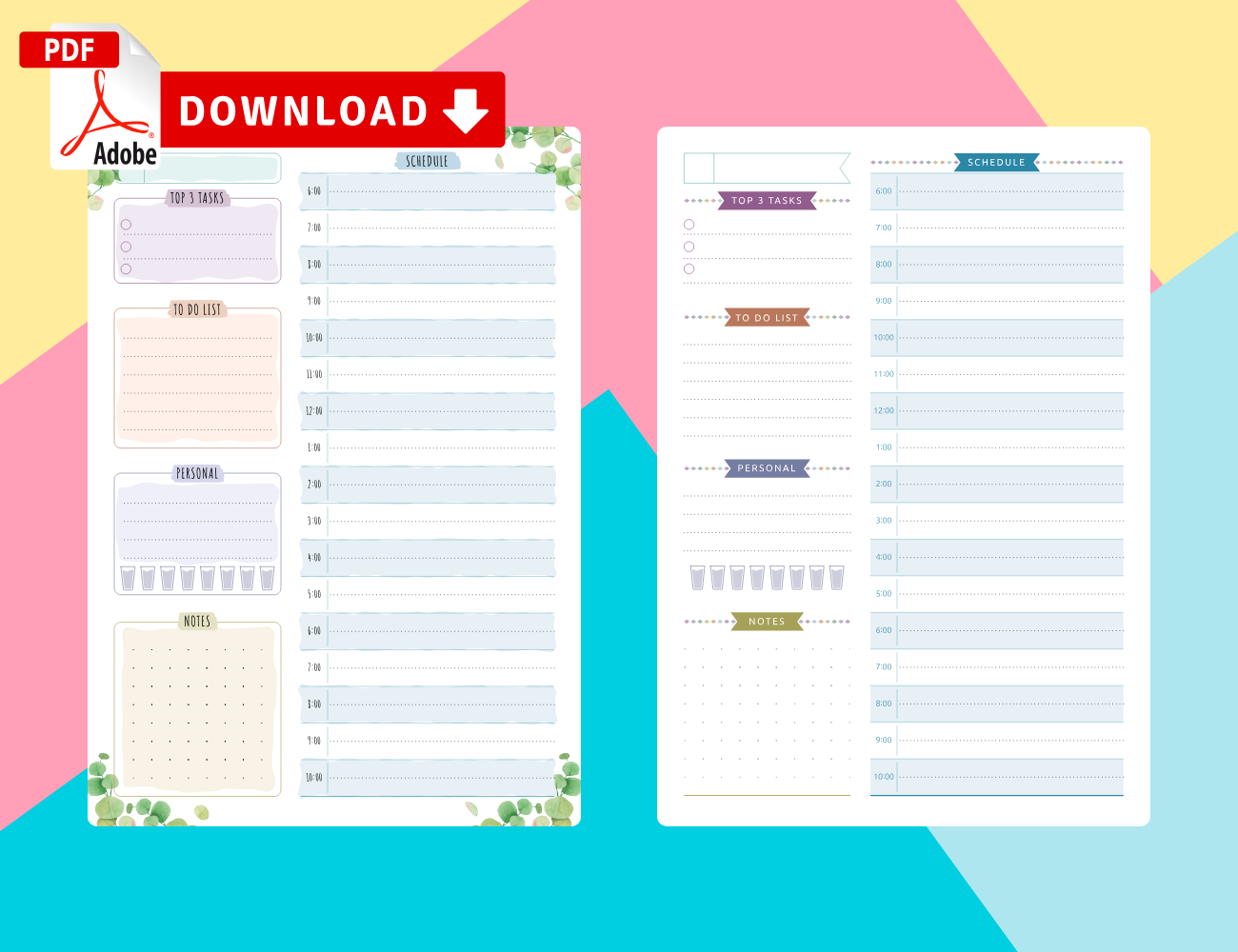 Printable Day Planner Templates