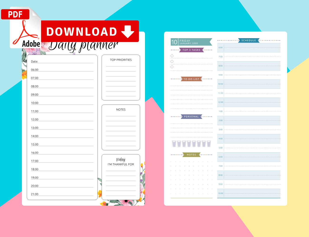 Download Daily Schedule Printables