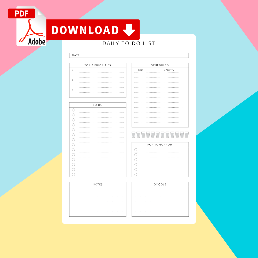 To Do List Templates Download Task List Pdf