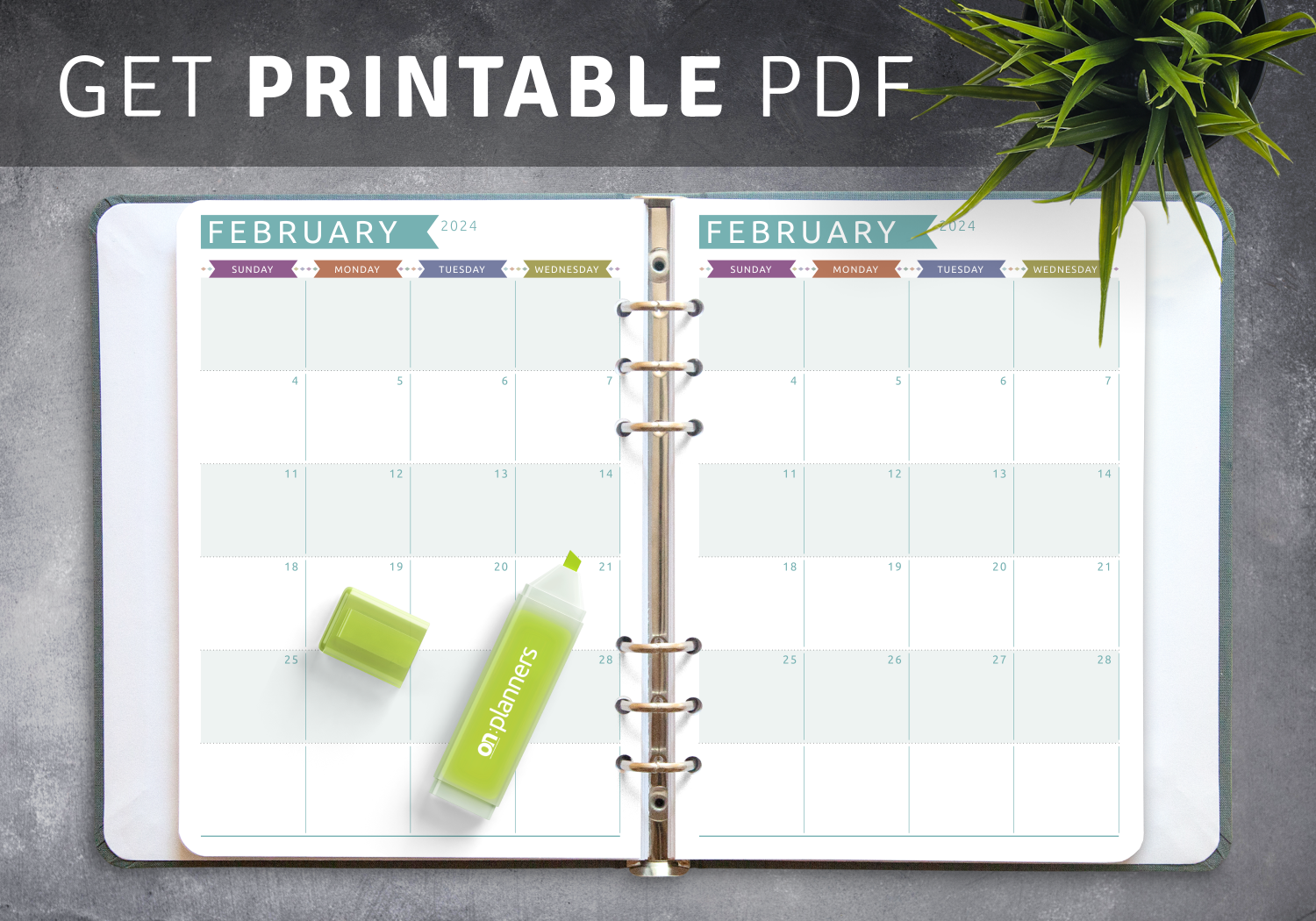 Featured image of post February 2021 Calendar Printable Pdf / 2021 goals planner printable template for your bullet journal.