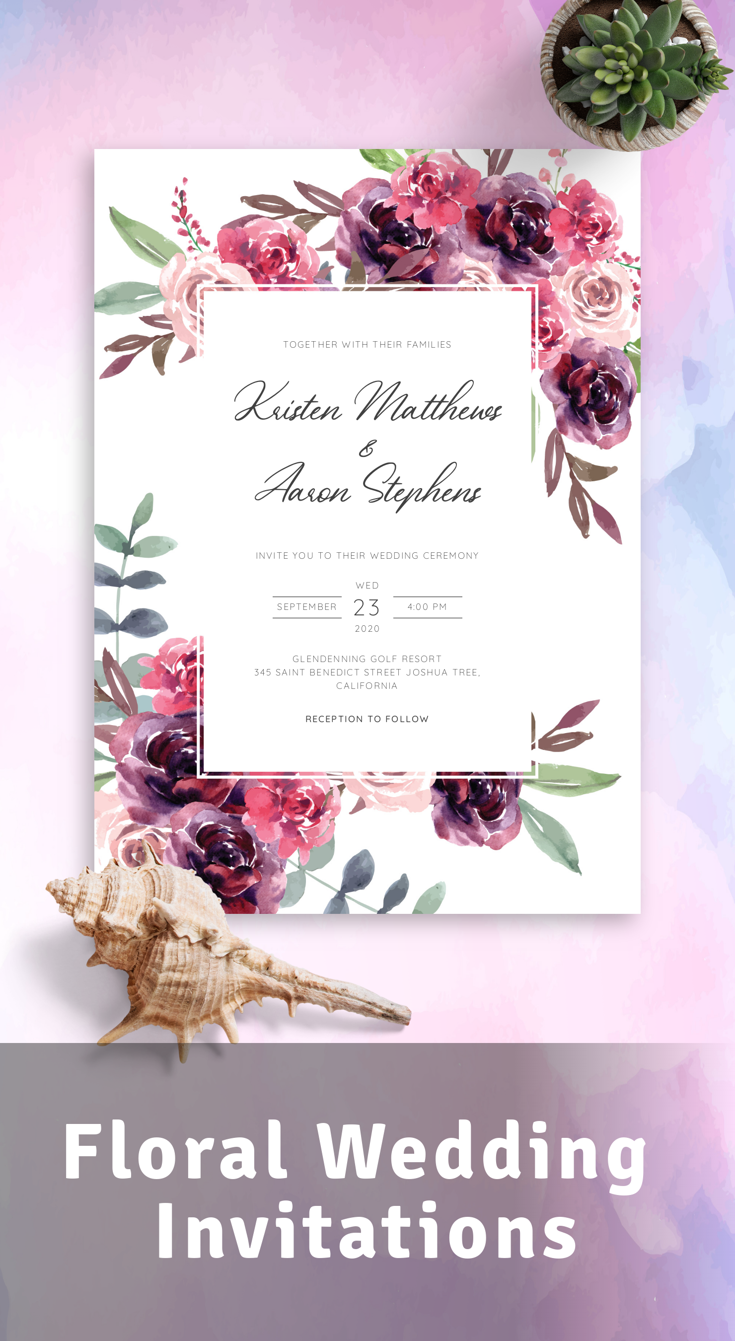 Create Floral Wedding Invitations