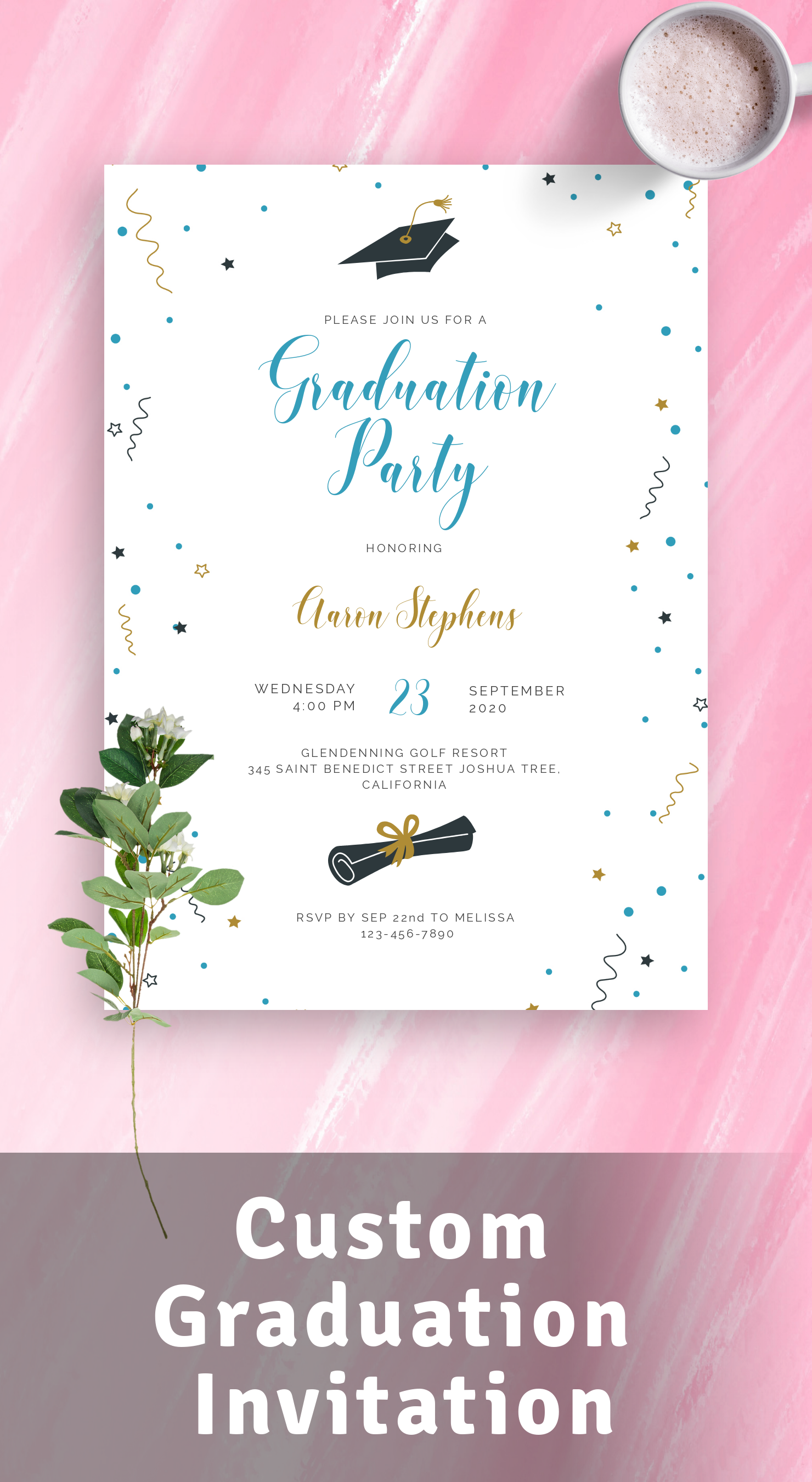 Download or Print Graduation Invitations Templates
