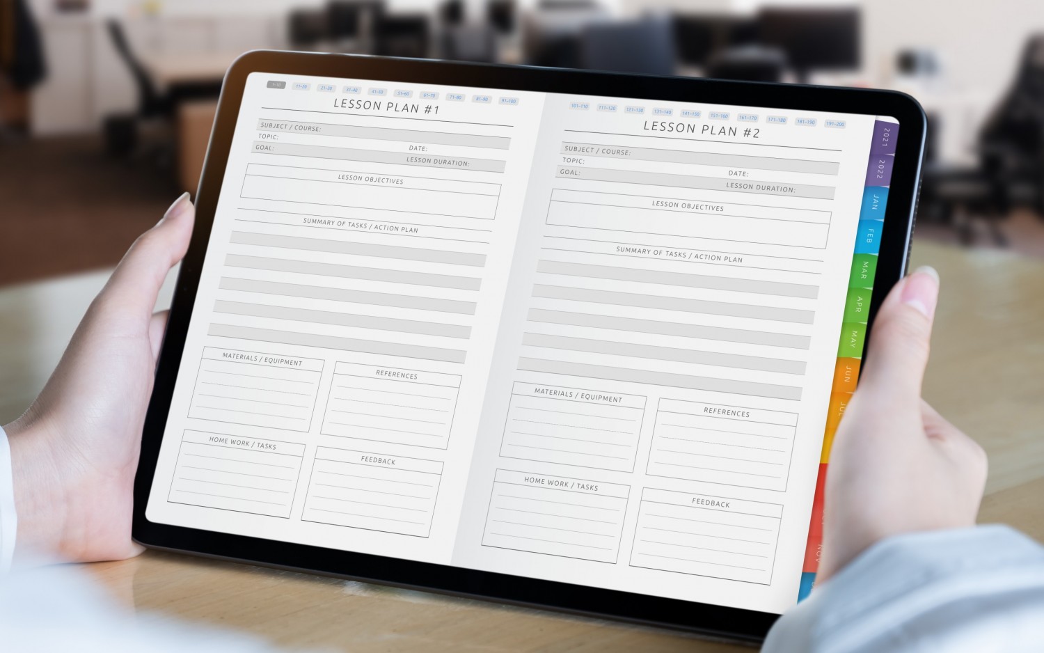 downloadable notability planner template free