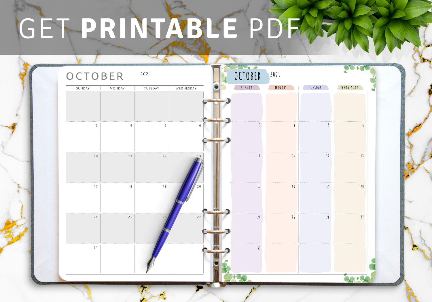 October 2023 Calendar Templates PDF