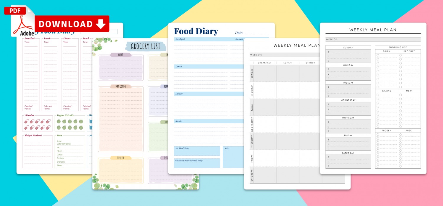 Meal Planner Weekly Food Diary Home Family Kids List A4 Wipe Clean Personalised 