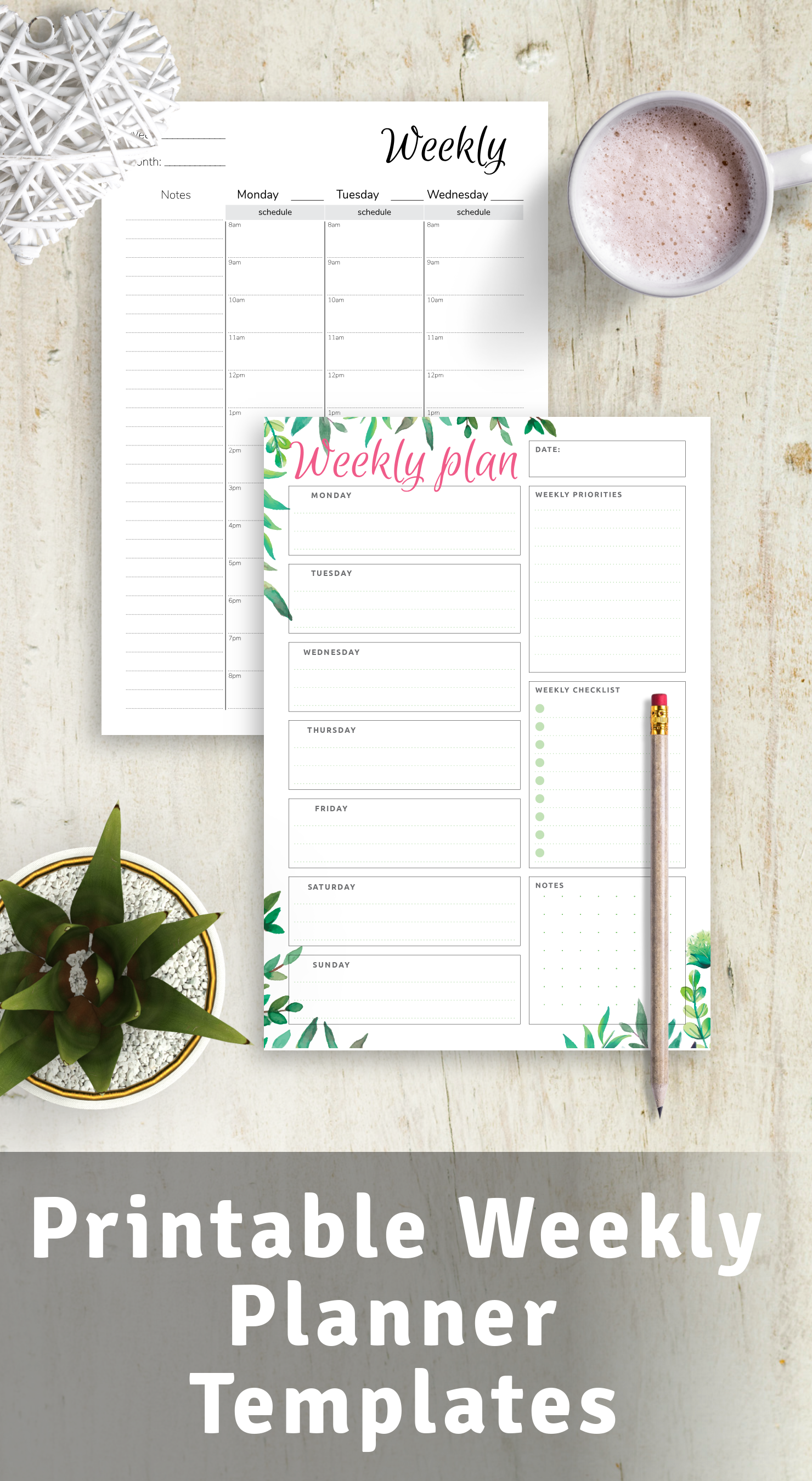 printable weekly planner templates download pdf